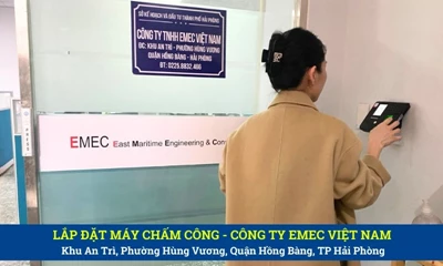 Lắp Máy Chấm Công Cho Công Ty Emec Việt Nam Tại Hồng Bàng, Hải Phòng